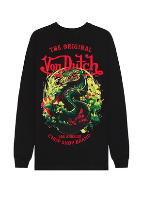 Von Dutch Snake Graphic Long Sleeve Tee in Black. Size XXL/2X. Also in S.