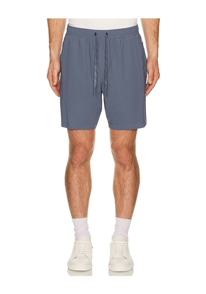 Rhone 7 Pursuit Short Unlined in Blue. Size M. Also in S, L, XL/1X, XXL/2X.