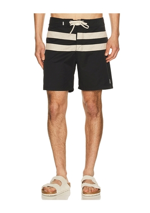 Rhythm Heritage Stripe Trunk in Black. Size 30. Also in 32, 33, 34, 36.