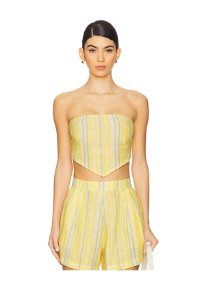 vitamin A Joni Scarf Top in Yellow. Size M. Also in L, S, XS.