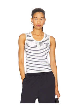 WE11DONE Knit Tank Top in White. Size M. Also in S, L.