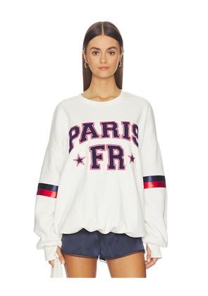The Laundry Room Paris Fr Smu Jumper in White. Size L. Also in XS, S, M, XL.