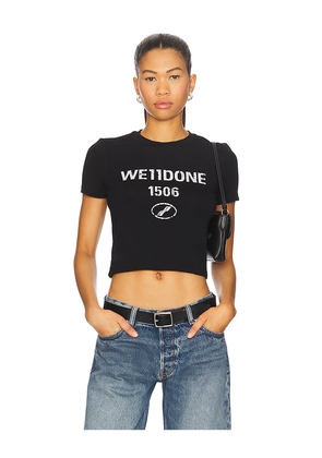 WE11DONE Vintage Logo Shirt in Black. Size M. Also in L.