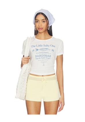 The Laundry Room The Little Salty One Baby Tee in White. Size L. Also in M, S, XS.
