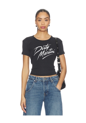 The Laundry Room Dirty Martini Baby Tee in Black. Size L. Also in M, S, XL, XS.