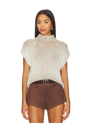 Varley Lauren Plated Knit Tank Top in Cream. Size M. Also in L, XL.