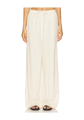 WeWoreWhat Tie Waist Pant in Ivory. Size M. Also in S, L.