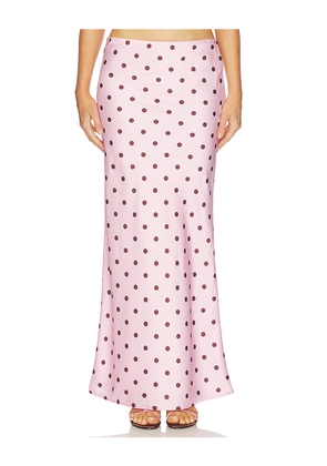 Runaway The Label Blaine Maxi Skirt in Pink. Size L. Also in XS, S, M, XL.