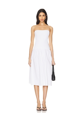 WeWoreWhat Ribbed Midi Dress in White. Size M. Also in XS, S, L.