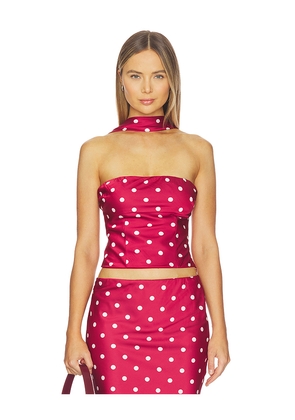 Runaway The Label Blaine Top in Red. Size L. Also in XS, S, M, XL.