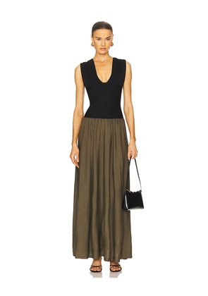 WeWoreWhat Deep V Corset Maxi Dress in Green. Size L. Also in M.