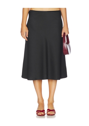 Runaway The Label Leanna Midi Skirt in Black. Size L. Also in XS, S, M, XL.