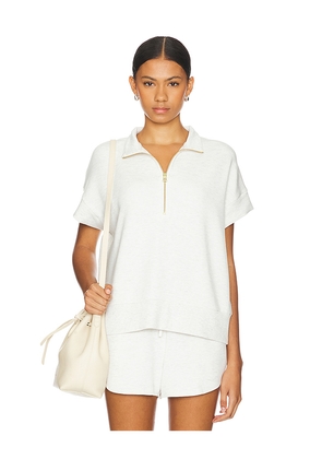 Varley Ritchie Short Sleeve Sweatshirt in Ivory. Size M. Also in L, S, XL, XS.