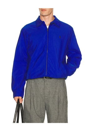 Polo Ralph Lauren Long Sleeve Polyester Twill Biswing Windbreaker Jacket in Royal. Size L. Also in M, S, XL/1X, XXL/2X.