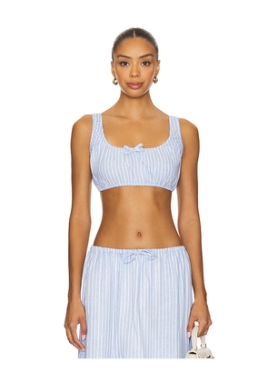 WeWoreWhat x REVOLVE Scrunchy Top in Baby Blue. Size M. Also in XS, S, L.