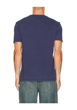 Polo Ralph Lauren Short Sleeve Slub Jersey Henley Tee in Blue. Size L. Also in XL/1X, XXL/2X.