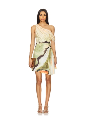 AMUR Elowen Mini Dress in Ivory,Sage. Size 4. Also in 14, 8.