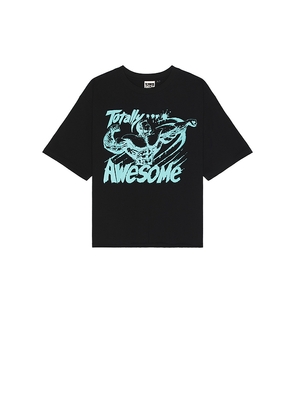 Y,IWO Totally Awesome Crop Tee in Black. Size M. Also in L, S, XL/1X.