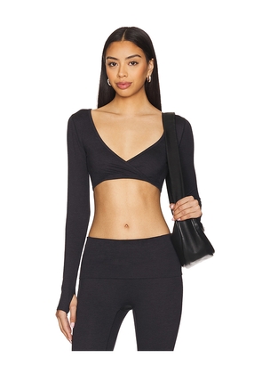 WellBeing + BeingWell LoungeWell Lena Top in Charcoal. Size M. Also in L, XL.