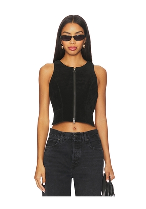 Understated Leather x REVOLVE Crazy Life Top in Black. Size M. Also in S, XS, L.