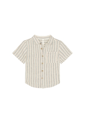 Rylee + Cru Collared Short Sleeve Shirt in Cream. Size 12-18M. Also in 18-24M, 2-3yr, 4-5yr.