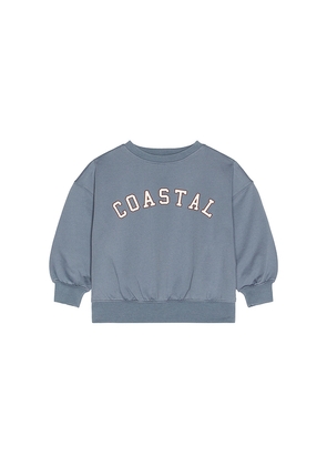 Rylee + Cru Relaxed Sweatshirt in Blue. Size 12-18M. Also in 18-24M, 2-3yr, 4-5yr.