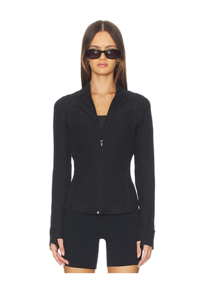 YEAR OF OURS Stretch Gym Jacket in Charcoal. Size M. Also in S, XS, L, XL.