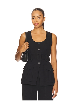 Veronica Beard Becker Vest in Black. Size 00. Also in 0, 2, 4, 6, 8.