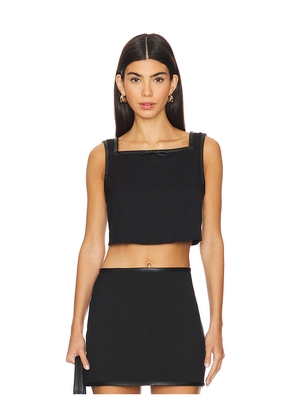 WeWoreWhat Cropped Square Neck Top in Black. Size S. Also in M.