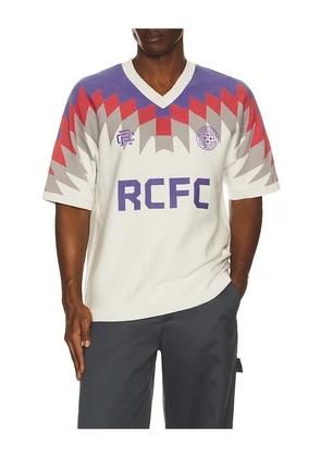 Reigning Champ Supima International Jersey in White. Size M. Also in L, S, XL/1X, XXL/2X.