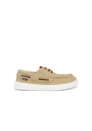 Polo Ralph Lauren Canvas Boat Shoe in Beige. Size 10. Also in 11, 12, 13, 14, 8.