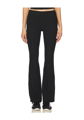 WellBeing + BeingWell Aria Foldover Pant in Black. Size M. Also in L, XL.