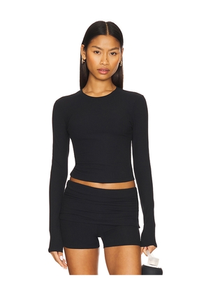 WellBeing + BeingWell Leon Long Sleeve Top in Black. Size L. Also in XL.