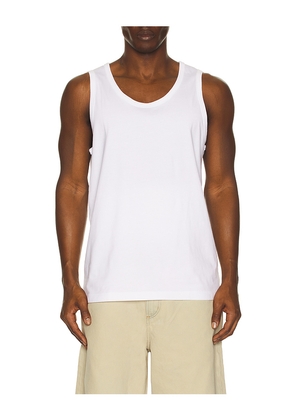 Reigning Champ Lightweight Jersey Slim Tank Top in White. Size M. Also in S, XL/1X.