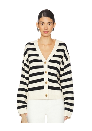 Velvet by Graham & Spencer Elodie Cardigan in Black,Cream. Size S. Also in XS, XL.