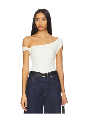WeWoreWhat Twisted Off The Shoulder Top in Ivory. Size M. Also in S, L, XS, XL.