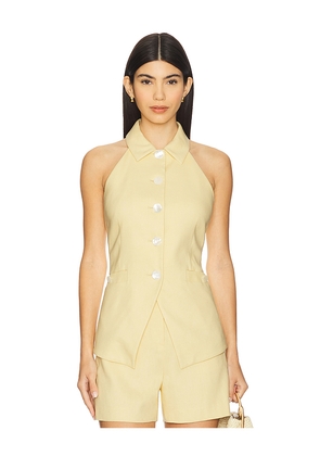 Veronica Beard Orlinda Vest in Lemon. Size 10. Also in 2, 12.