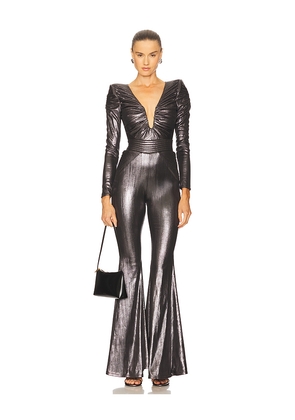 Zhivago Bloom Metallic Jumpsuit in Metallic Silver. Size 2. Also in 8, 10.