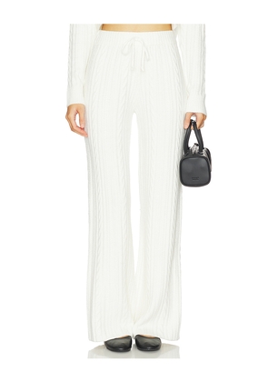 WellBeing + BeingWell Juno Cable Knit Pant in White. Size S. Also in XL.