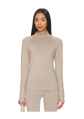 Varley Always Warm Baselayer Top in Taupe. Size M. Also in L, XL.