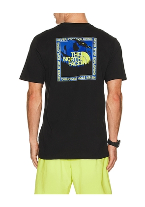 The North Face Stay Exploring Regular Short Sleeve Tee in Black. Size L. Also in M, S, XL/1X, XXL/2X.