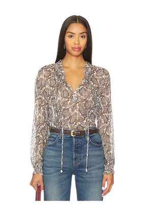 Veronica Beard Hickory Blouse in Brown. Size 10. Also in 14, 16, 6, 8.