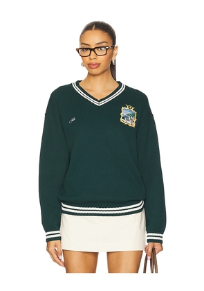 Yellow The Label Seascape Cashmere Pullover Sweater in Dark Green. Size S. Also in XL.