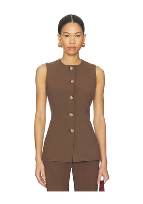 Veronica Beard Jessup Vest in Brown. Size 4. Also in 2, 6, 8.