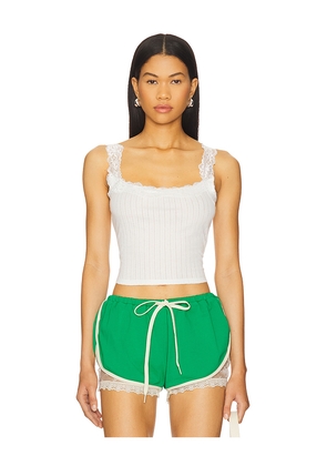 Yuhan Wang Lace Trimmed Camisole in White. Size M. Also in L.