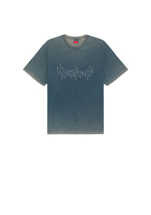 Worship Supplies Summons Tee in Blue. Size M. Also in L, S, XL/1X.
