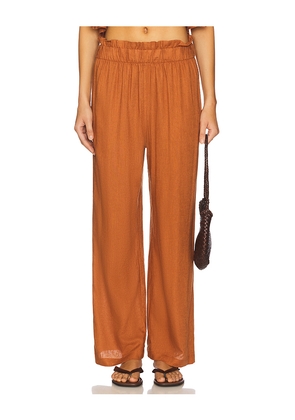 WeWoreWhat Paperbag Linen Pant in Brown. Size S. Also in M, XS.
