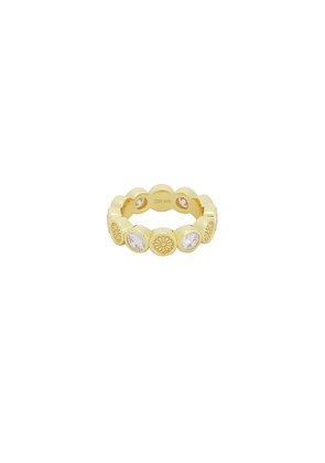 Serge de Nimes Eternal Ring in Metallic Gold. Size 8. Also in 9 1/2, 10 1/2, 11 1/2.