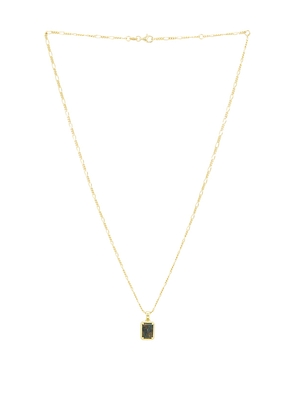 Serge de Nimes Moss Agate Necklace in Metallic Gold.