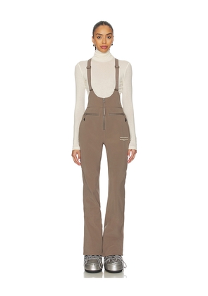Whitespace High Waisted Riding Bib in Taupe. Size M. Also in L, S, XS.